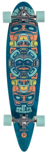 Playlife Longboard 97 x 23 cm hout zwart blauw