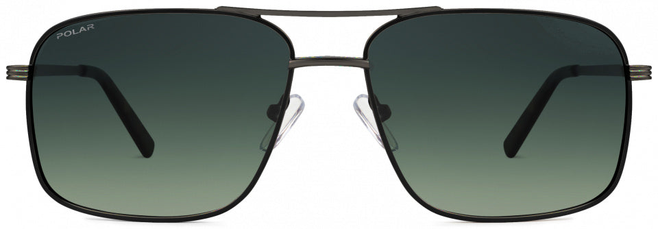 Polar Zonnebril Aviator 672 gepolariseerd Cat. 3 RVS zilver zwart