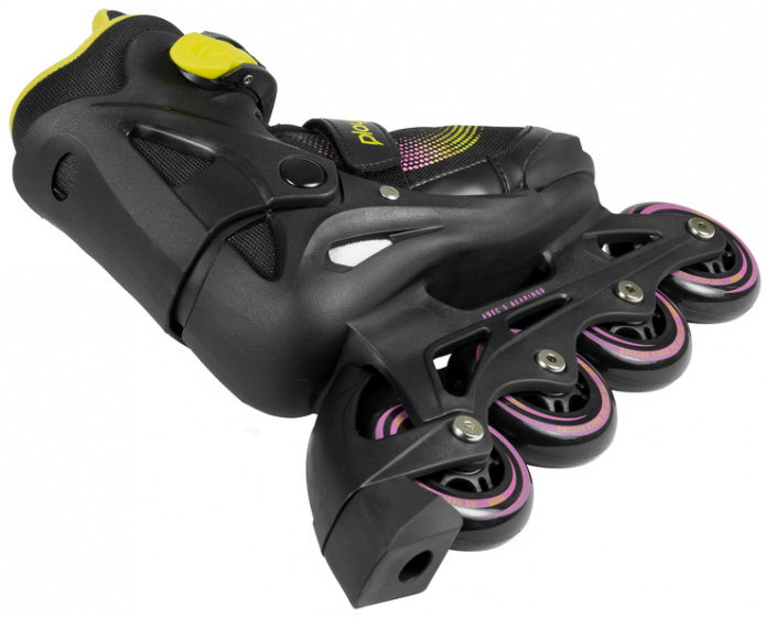 Playlife Inline skates Joker hardboot 82A zwart geel maat 37-40