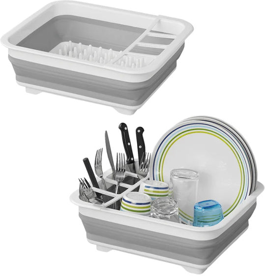 Proplus Afdruiprek opvouwbaar 31,5 x 36,5 x 13 cm grijs wit