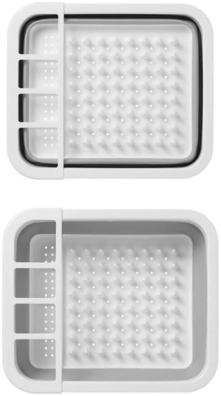 Proplus Afdruiprek opvouwbaar 31,5 x 36,5 x 13 cm grijs wit