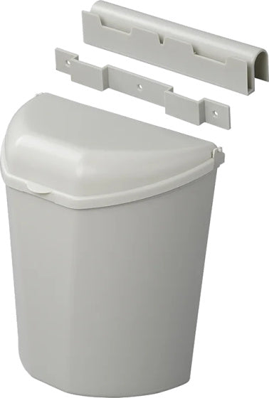 Proplus Afvalbak met deksel 6 liter 29,5 cm lichtgrijs