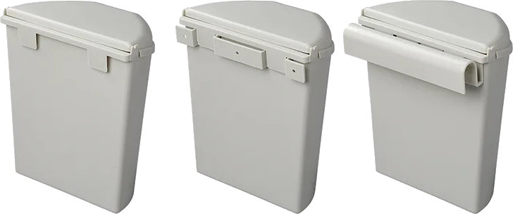 Proplus Afvalbak met deksel 6 liter 29,5 cm lichtgrijs