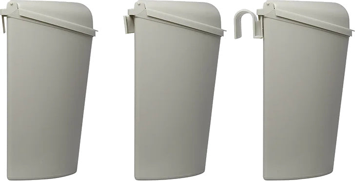Proplus Afvalbak met deksel 6 liter 29,5 cm lichtgrijs
