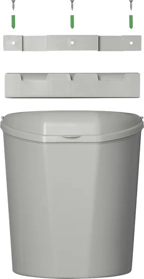 Proplus Afvalbak met deksel 6 liter 29,5 cm lichtgrijs
