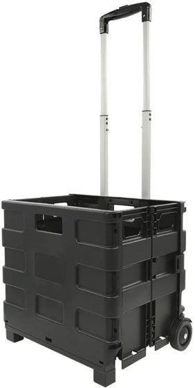 Proplus Bagagetrolley met inklapbare krat 40 liter 25 kg zwart