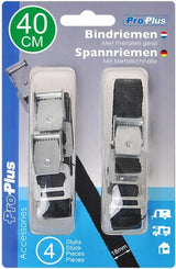 Proplus Bindriemen 18 x 400 mm polyester zwart 4 stuks