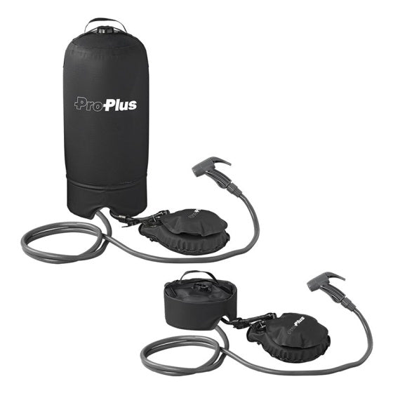 Proplus Campingdouche met voetpomp 11 liter zwart