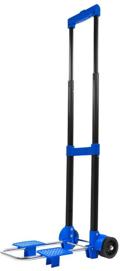Proplus Inklapbare bagagetrolley 30 kg staal zwart blauw