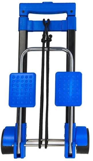 Proplus Inklapbare bagagetrolley 30 kg staal zwart blauw