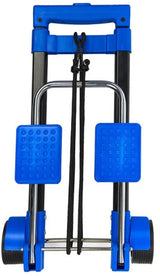 Proplus Inklapbare bagagetrolley 30 kg staal zwart blauw
