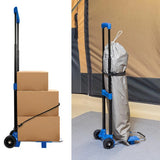 Proplus Inklapbare bagagetrolley 30 kg staal zwart blauw