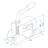 Proplus Klem voor neuswiel 48 mm staal 130 x 50 mm zilver