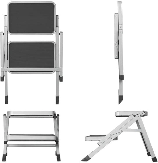 Proplus Opstapje vouwbaar 2 treden 59,5 x 49 x 39 cm grijs