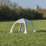 Proplus Partytent opblaasbaar 365 x 365 cm lichtgrijs