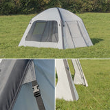 Proplus Partytent opblaasbaar 365 x 365 cm lichtgrijs