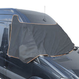 Proplus Raamafdekking 345 x 105 cm met magneten grijs zwart