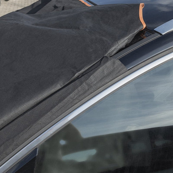 Proplus Raamafdekking 345 x 105 cm met magneten grijs zwart
