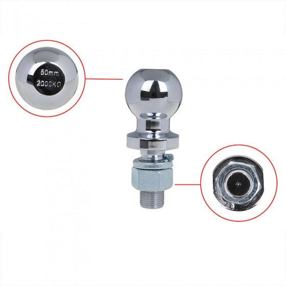 Proplus Trekhaakkogel 50 mm recht M22 in blister zilver