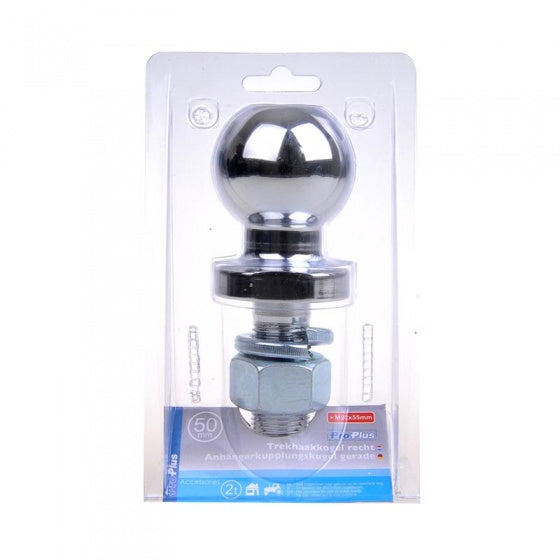 Proplus Trekhaakkogel 50 mm recht M22 in blister zilver