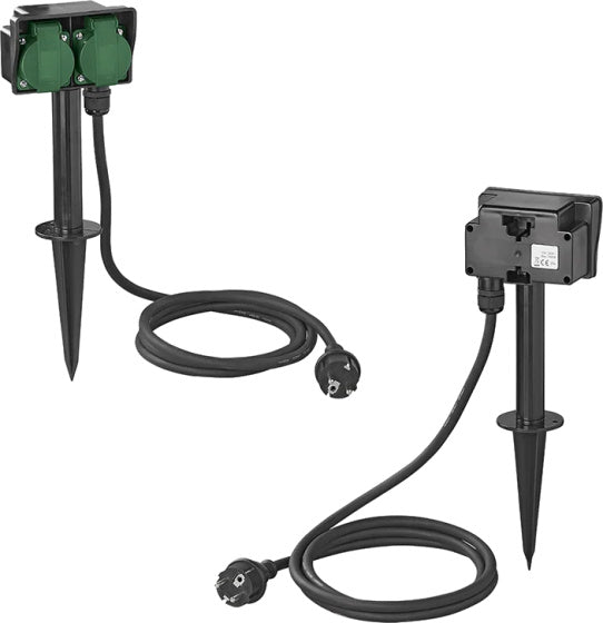 Proplus tuincontactdoos Schuko 2-voudig 2 meter 3x2,5mm² zwart