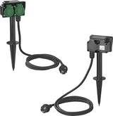 Proplus tuincontactdoos Schuko 2-voudig 2 meter 3x2,5mm² zwart