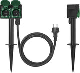Proplus tuincontactdoos Schuko 2-voudig 2 meter 3x2,5mm² zwart