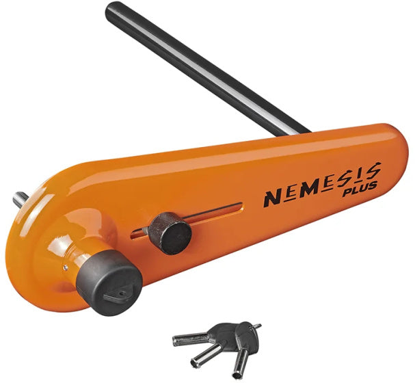 Fullstop Nemesis Plus wielklem SCM voor camper oranje