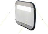 Proplus Windscherm opblaasbaar 160 x 140 cm lichtgrijs zwart