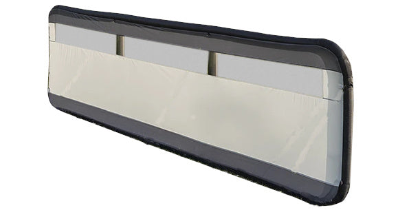 Proplus Windscherm opblaasbaar 480 x 140 cm lichtgrijs zwart
