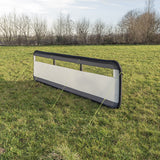 Proplus Windscherm opblaasbaar 480 x 140 cm lichtgrijs zwart