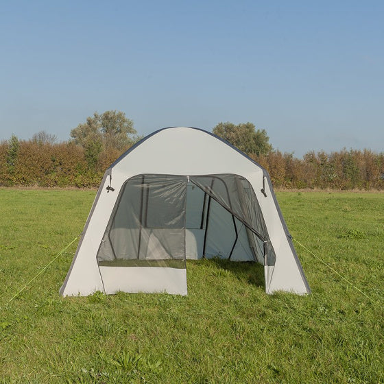 Proplus Zijwand met horrengaas voor opblaasbare partytent grijs