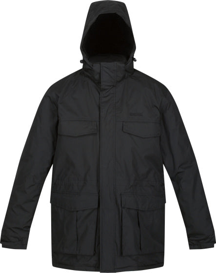 Regatta Palben Parkajack Waterproof Heren Zwart Maat S