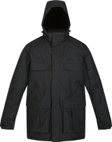 Regatta Palben Parkajack Waterproof Heren Zwart Maat S