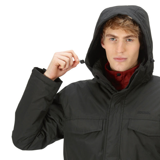 Regatta Palben Parkajack Waterproof Heren Zwart Maat S