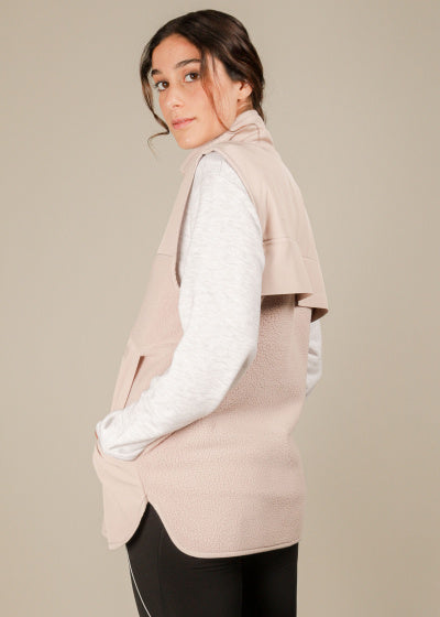 Röhnisch Bodywarmer Corrine Pile dames polyester zachtroze mt XS