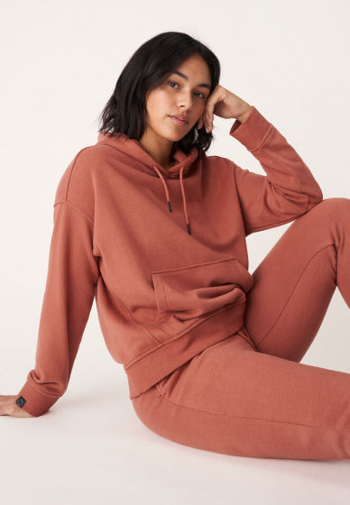 Röhnisch Hoodie Essential dames biologisch katoen oudroze mt XS