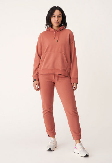 Röhnisch Hoodie Essential dames biologisch katoen oudroze mt XS