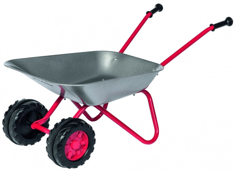 Rolly toys Stalen kruiwagen junior zilver rood