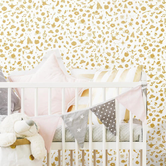 Roommates Behang Peel and Stick Icons 503 cm vinyl goud