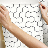 Roommates Behang Peel and Stick Geometric 503 cm vinyl grijs