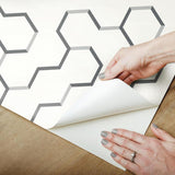 Roommates Behang Peel and Stick Geometric 503 cm vinyl grijs