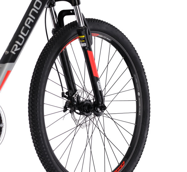 Rucanor Lux 27.5 Inch 51 cm Heren 21V Mechanische schijfrem Zilver Rood
