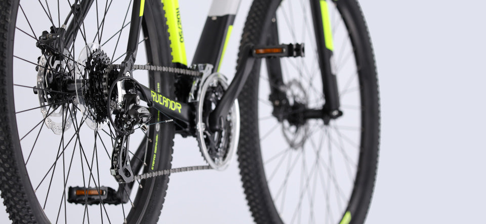 Rucanor Lux 29 Inch 48 cm Heren 21V Mechanische schijfrem Zwart Geel