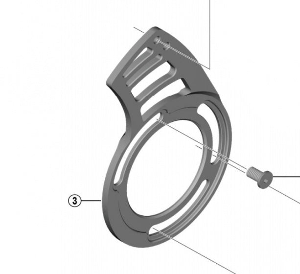 Shimano Achterplaat schijfrem SM-CDE80 staal zwart