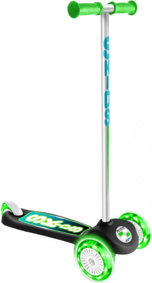 Skids control Flashing 3-wiel Kinderstep Voetrem Groen Zwart