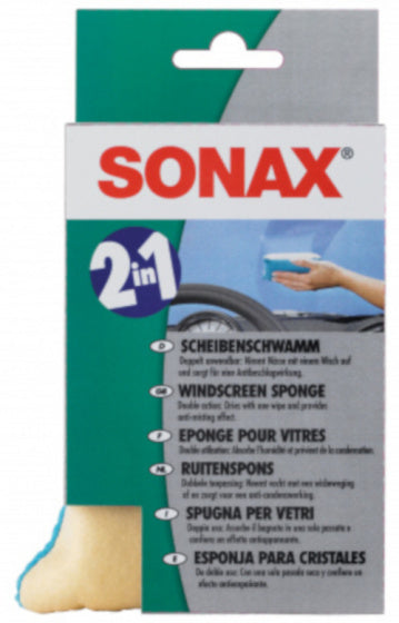 Sonax Ruitenspons 8 x 16 cm viscose geel groen