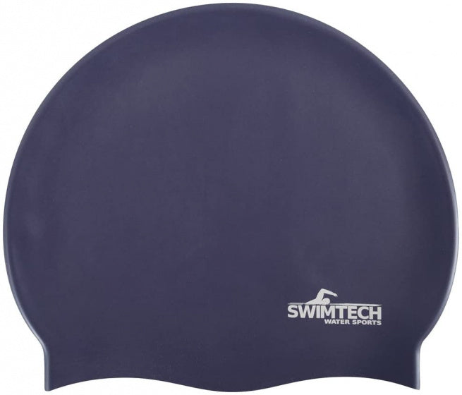 Swimtech Badmuts siliconen one-size marineblauw