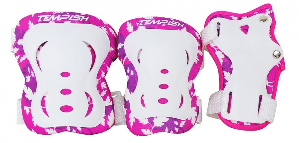 Tempish Beschermset FID meisjes wit roze maat S