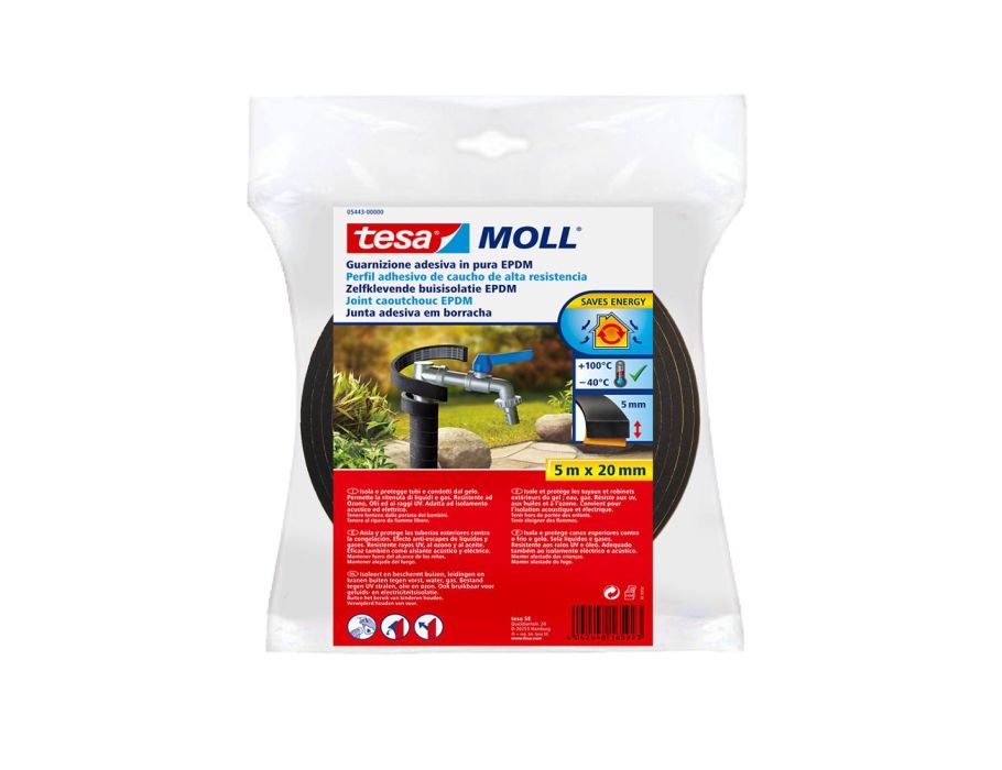Tesa Buisisolatie EPDM 5m x 20mm Zwart